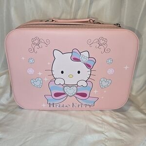 Hello Kitty Pink Hard Sided Cosmetic Travel Case